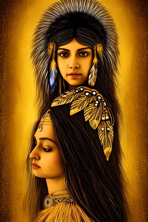 Beautiful Cherokee Indian Girl Face Graphic · Creative Fabrica
