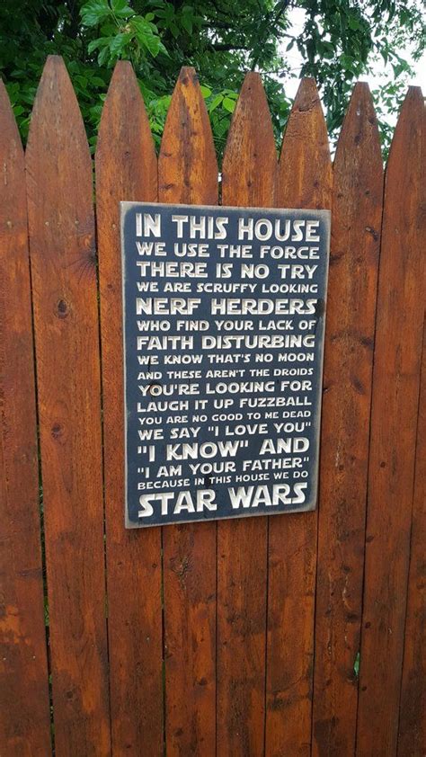 Custom Carved Wooden Sign Star Wars In This House We Do Star