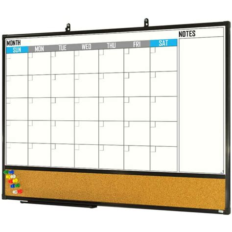 X Board Dry Erase Calendar Whiteboard 48 X 36 Combo White Board