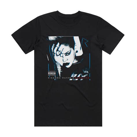 Rihanna Rated R Remixed Album Cover T Shirt Black Album Cover T Shirts