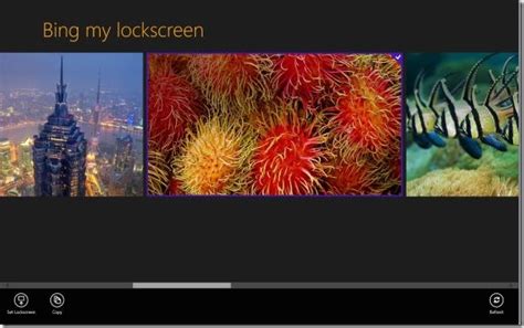 Set Bing Picture As Lock Screen Background In Windows 8