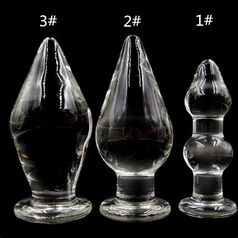 Butt Play Plug Women Toys 80mm Huge Large Big Size Pyrex Glass Anal Sex Toys Crystal