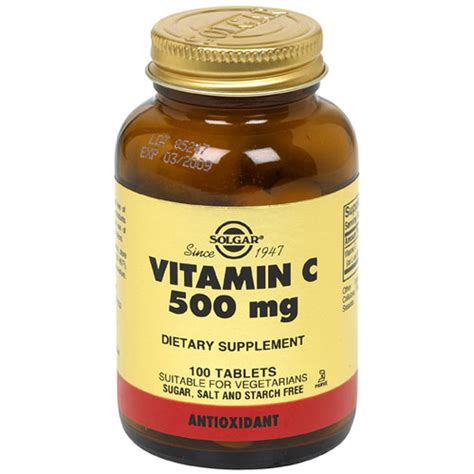 Vitalife vitamins formula helps protect cells and thus make better use of your energy, and to get better physical performance. Vitamin C 500 mg, 100 Tablets, Solgar - Day of health 112