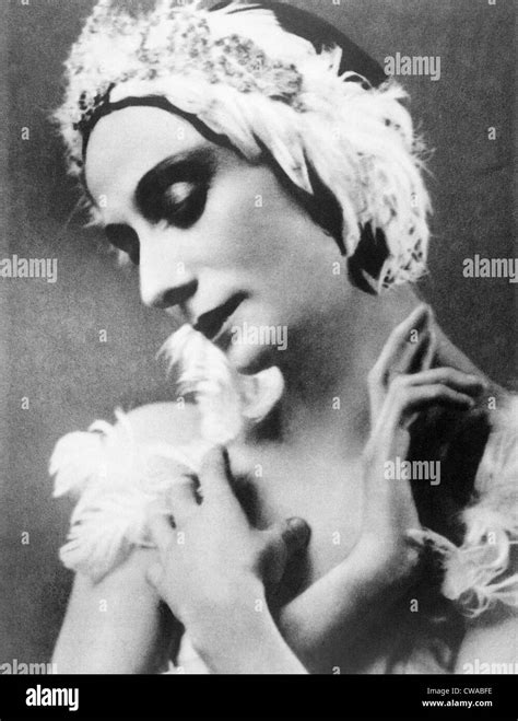 Russian Ballet Dancer Anna Pavlova In Her Role Of The Swan In The
