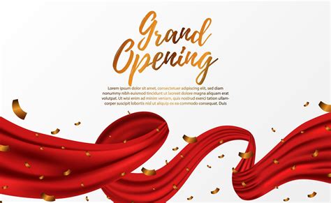Grand Opening Ceremony Party Template With Golden Confettio 1750588