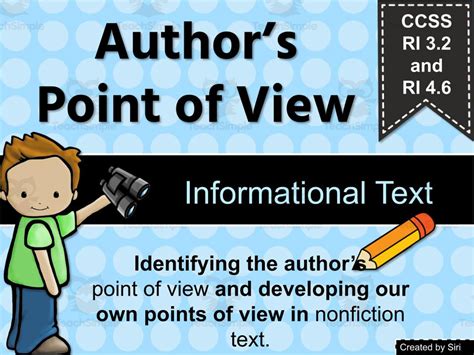 Authors Point Of View Slideshow By Teach Simple