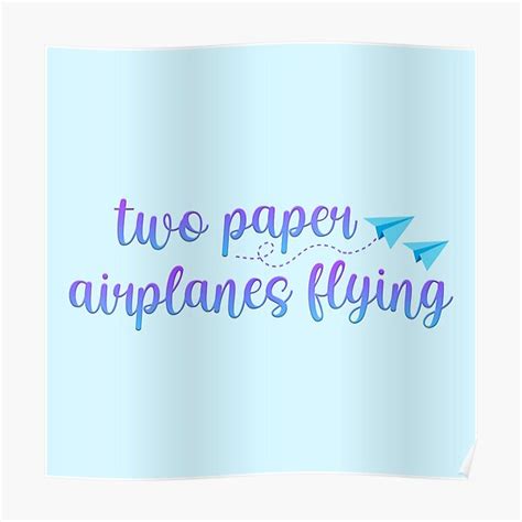 "Two Paper Airplanes Flying Taylor Swift" Poster by Mint-Rose | Redbubble
