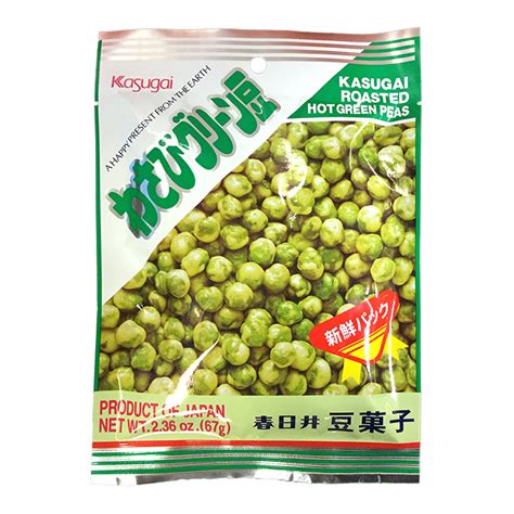 Kasugai Roasted Hot Green Pea Wasabi Canda Six Fortune