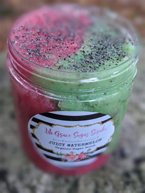 Sugar Scrub Watermelon Sugar Scrub Juicy Watermelon Body Etsy