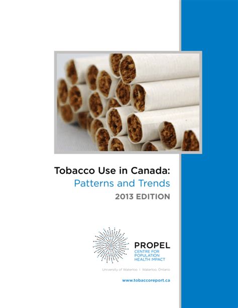 Tobacco Use In Canada Patterns And Trends 2013 Edition