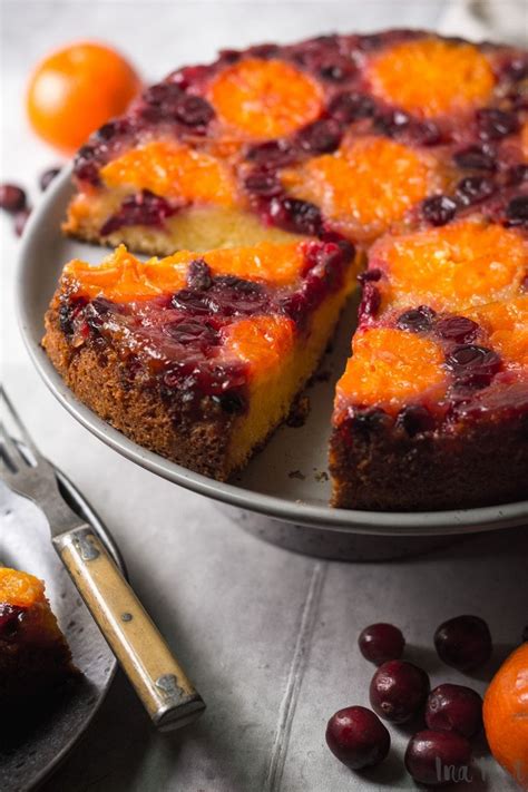 Einfacher Upside Down Cranberry Mandarinen Kuchen Ina Isst Rezept
