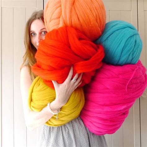 Merino Wool Super Chunky Yarn 30 Colours Extreme Knitting Etsy