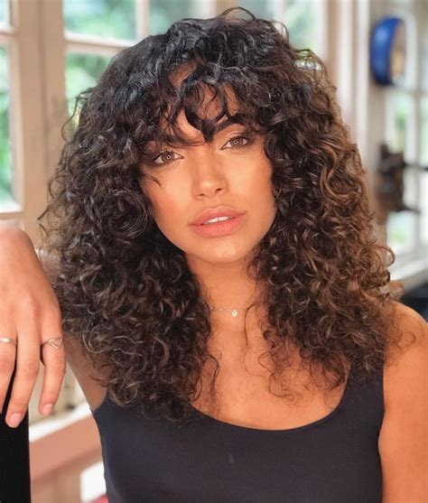 12 Sensational Long Naturally Curly Hairstyles With Bangs