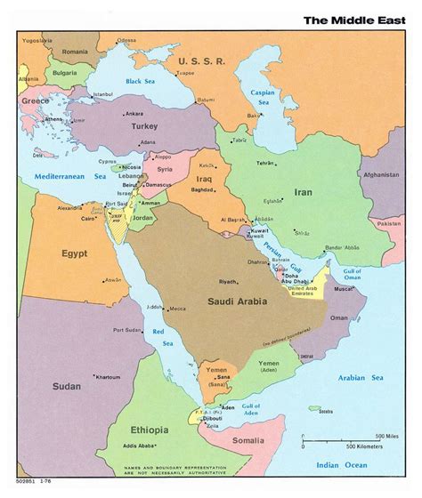 Map Of The Middle East And Capitals Sela Wynnie