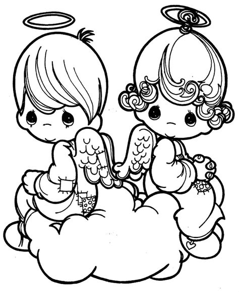 Precious Moments Praying Coloring Pages at GetColorings.com | Free