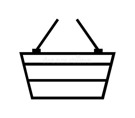 Shopping Basket Icon Illustrated In Vector On White Background Stock