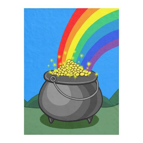 Learn how to draw a cooking pot for kids easy and step by step. Pot of Gold & Rainbow Fleece Blanket | Zazzle.com | Pot of gold, Gold drawing, Patrick drawing