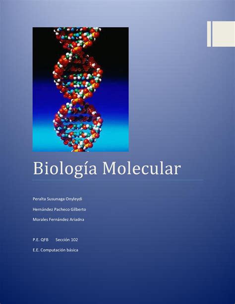 Calaméo Biología Molecular Proyecto Final