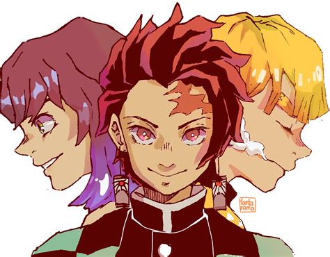 Demon slayer tanjiro x zenitsu fanart. Fanart of Tanjiro and his gang from Demon Slayer (repost ...