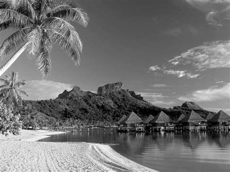 Black And White Wallpapers Black And White Beach Landscape Hd
