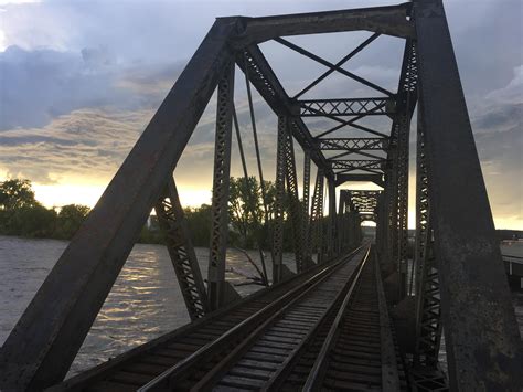 Railroad Bridge Over The Yellowstone River Near Laurel Mt Oc Montana