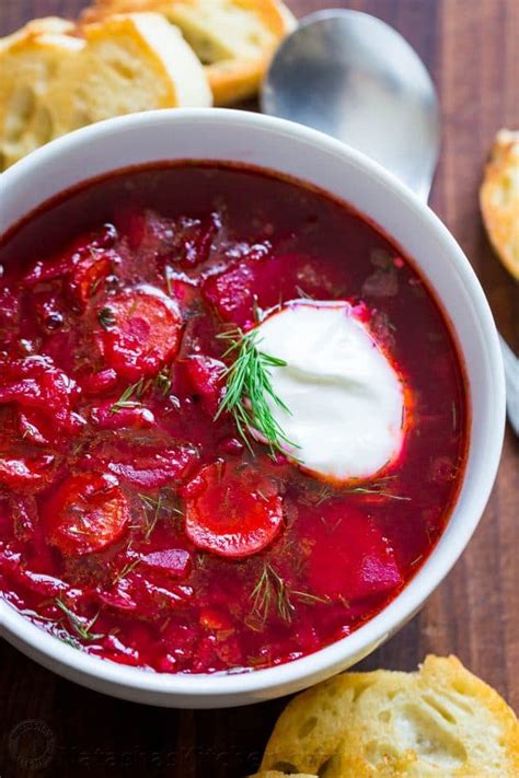The iconic borscht is probably the most famous ukrainian dish. Easy Borscht Recipe With Canned Beets | Besto Blog