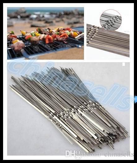 Portable Picnic Bbq Barbeque Needle 35cm Camping Stainless Steel