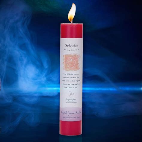 Crystal Journey Reiki Charged Herbal Magic Pillar Candle Seduction