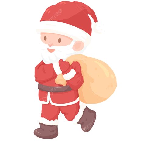 Santa Claus Cartoon Carrying Ts Christmas Eve Christmas Ts