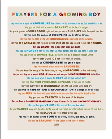 Prayer For A Baby Boy I Love This Prayer For My Boys ️ May They Always