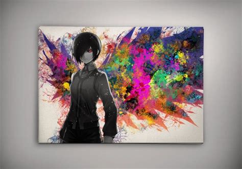 Tokyo Ghoul Touka Anime Watercolor Print Poster By Epicshoppe Tokyo