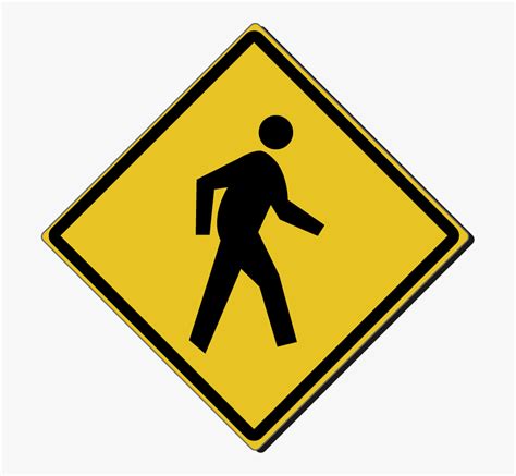 Pedestrian Crossing Sign Clip Art Free Transparent Clipart Clipartkey