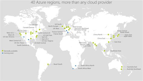 Microsoft Azure Region Map