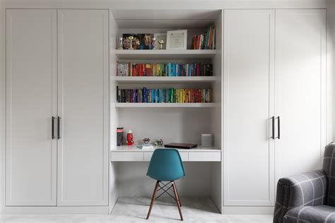 Perfect Symmetry Bespoke Desk And Wardrobes Creating Workspace