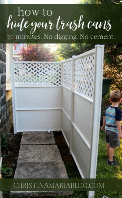 Hide your trash cans from view.this diy privacy screen to hide the trash cans will help. How to hide your trash can (30 minute project) - Christina ...