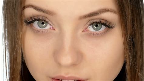 Close Up Of Young Womans Face In Slow Motion Stock Footage Sbv