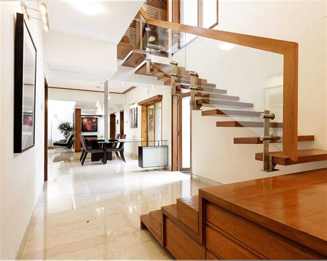 Glass Indian Duplex House Staircase Designs