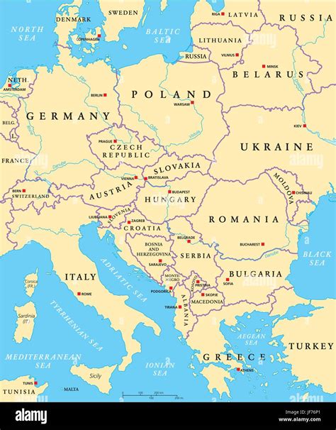 Europe Central Central Europe Continent Eurasia Map Atlas Map Of