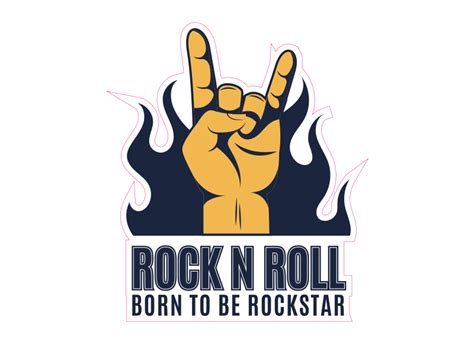 1 x aufkleber rock n roll born to be a rockstar music musik sticker tuning oem ebay