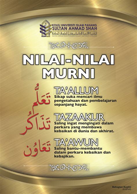 Matematik tahun 2 cerakin mengikut nilai tempat. Nilai-Nilai Murni | Kolej Universiti Islam Pahang Sultan ...