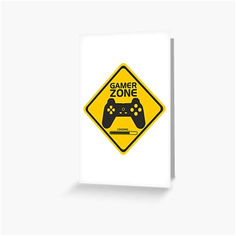 Gamer Zone Warning Sign Greeting Card For Sale By Thisnthatbooks