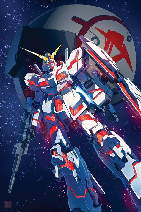 RX 0 Unicorn Gundam Fanart Mobile Suit Gundam Series Etsy Canada