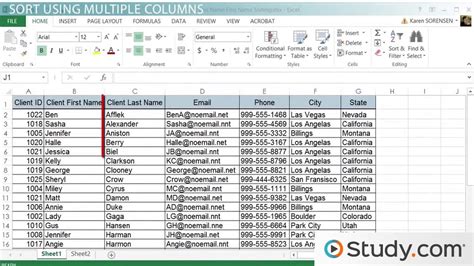 You can quickly reorganize a worksheet by sorting your data. How to Sort Data in Excel - Video & Lesson Transcript ...