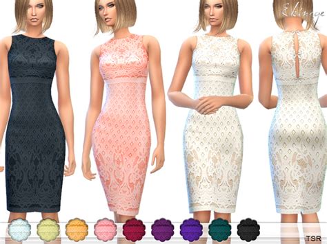 Lace Overlay Dress By Ekinege At Tsr Sims 4 Updates