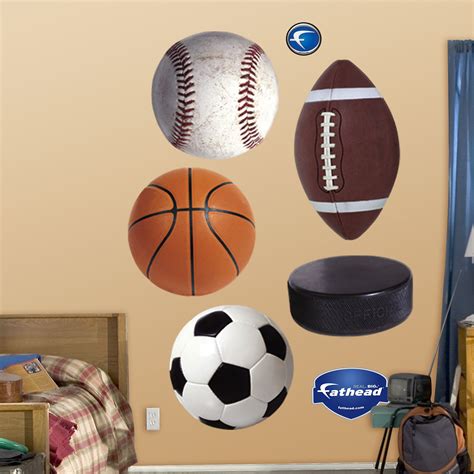 Assorted Sports Ball Graphics Sports Wall Decals Wall Graphics Wall