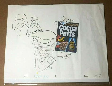 Cocoa Puffs Original Production Drawing Sonny The Cuckoo Bird Cel 1980s