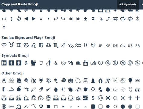 First we'll provide the symbols referring to the 12 horoscopes which you can copy and paste into your message. Emoji Website to Copy Paste Emoji on Twitter, Facebook ...