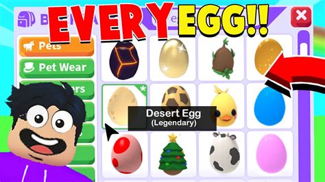 Opening One Of Every Egg Ever In Adopt Me Dream Pet Luck Youtube