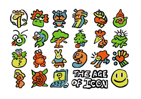 Set Of Cartoon Icons Public Domain Vectors