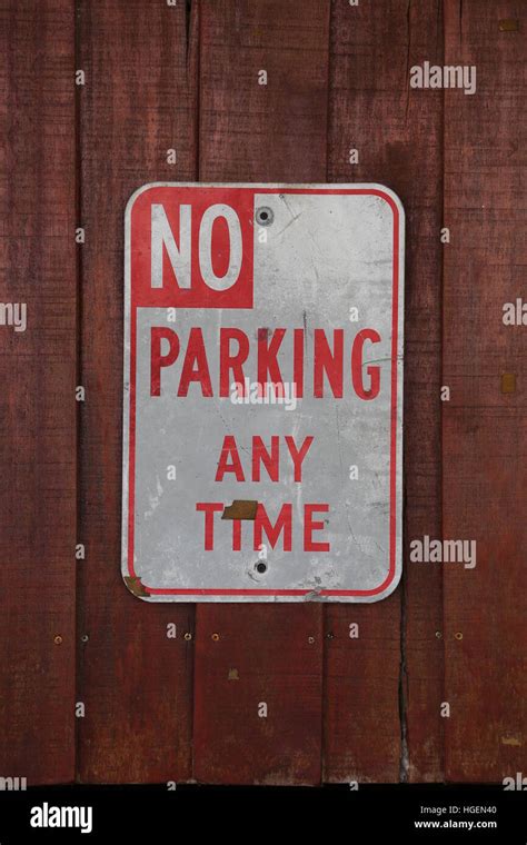 No Parking Sign No Parking Board No Parking Any Time Stock Photo Alamy